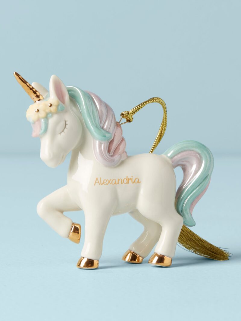 Personalized Prancing Unicorn Ornament